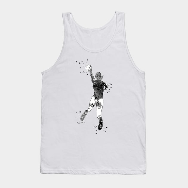 Female Handball Player Tank Top by RosaliArt